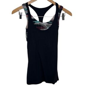Lululemon All Sport Support Black Camo Tank Women Size 2